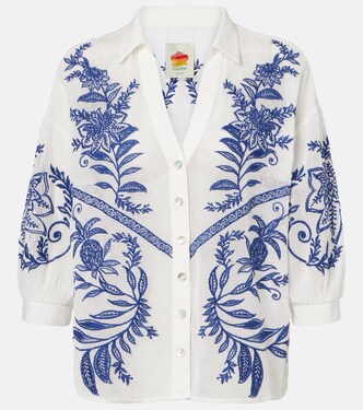 Nina embroidered cotton shirt | Farm Rio