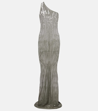Sequined sheer tulle gown | Rick Owens