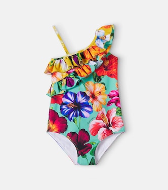 Floral ruffled swimsuit | Dolce&Gabbana Kids