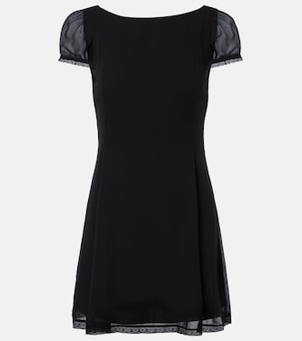 Priscilla lace-trimmed silk minidress | Posse