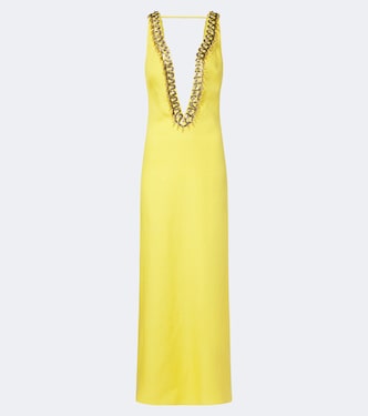 Embellished linen gown  | Valentino