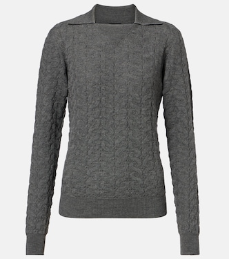 Cable-knit wool polo sweater | Etro