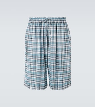 Plaid flannel shorts | Acne Studios