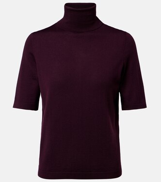 Pullover in lana vergine a collo alto | Jardin des Orangers