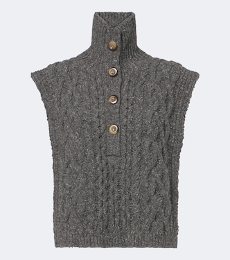 Cable knit wool-blend sweater vest | Isabel Marant