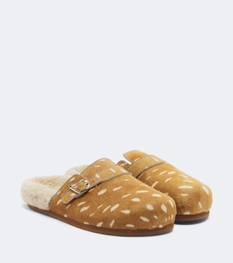 Zuecos Vasilitsa de pelo con borrego | Ancient Greek Sandals