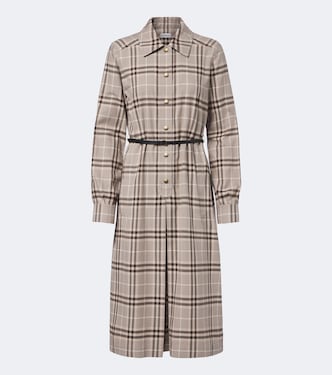 Burberry Check belted cotton shirt dress | Burberry