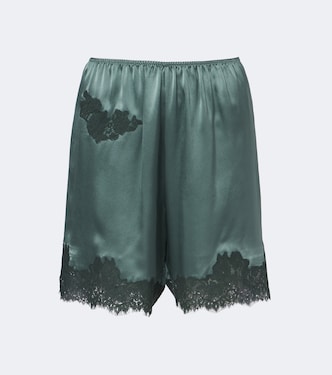 Irsa lace-trimmed silk satin shorts | Dôen
