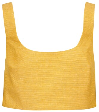 Cropped-Top Joan aus Kaschmir und Leinen | Gabriela Hearst