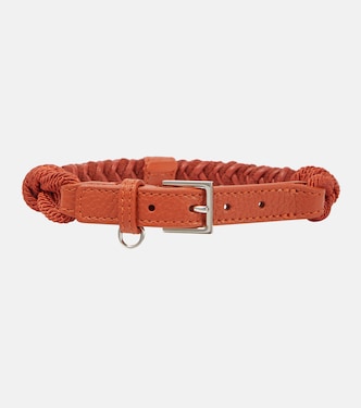 Leather and cashmere dog collar | Loro Piana
