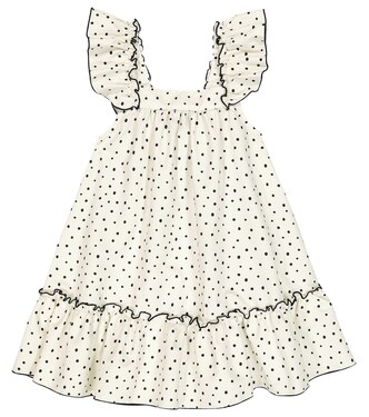 Formentera polka-dot ruffle-trimmed dress | Suncracy