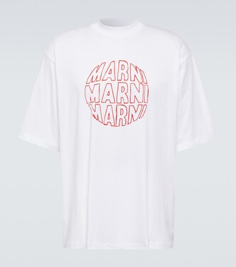 T-shirt in jersey di cotone con stampa | Marni