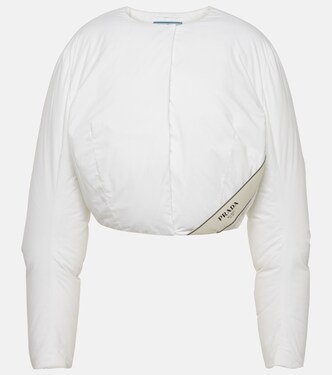 Cropped cotton down jacket | Prada