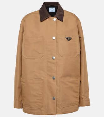 Oversize-Hemdjacke aus Canvas | Prada