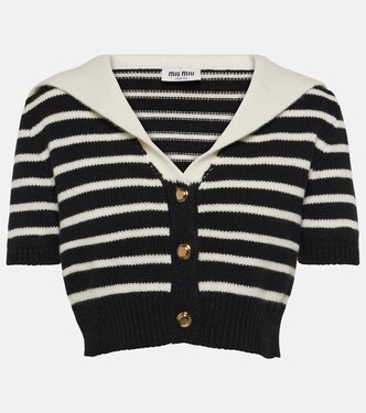 Cropped cashmere cardigan | Miu Miu