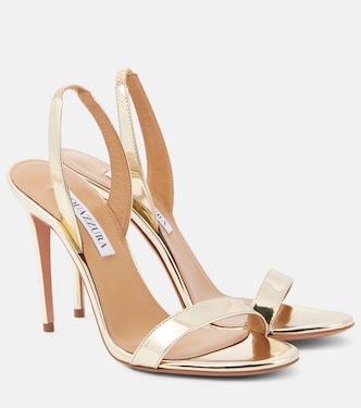 So Nude 105 metallic leather sandals | Aquazzura