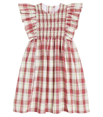 Robe à carreaux Blanca en coton mélangé | La Coqueta