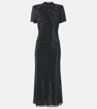 Robe midi à cristaux | Self-Portrait