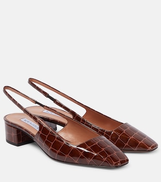 Ginza 35 leather slingback pumps | Aquazzura