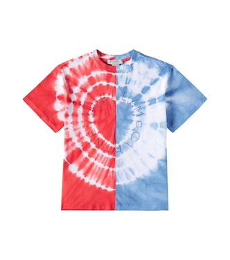 Tie-dye colorblocked cotton jersey T-shirt | Stella McCartney Kids
