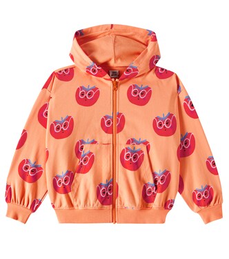 Tomato printed cotton jersey hoodie | Jellymallow