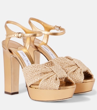 Heloise 120 leather platform sandals | Jimmy Choo