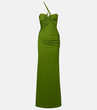 Crystal Pin Cutaway embellished maxi dress | Christopher Esber