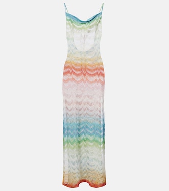 Open-knit lamé maxi dress | Missoni