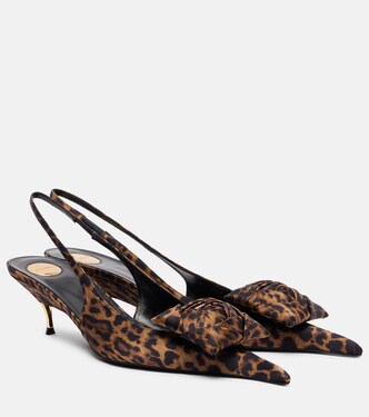 Dakota 50 leopard-print slingback pumps | Saint Laurent