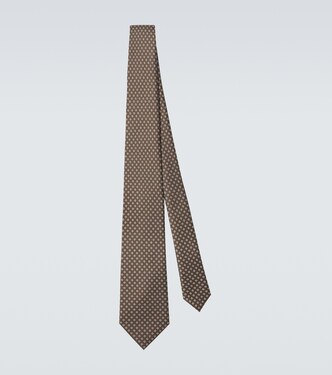 Silk jacquard tie | Brioni