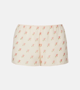 Tilly floral silk organza shorts | Khaite