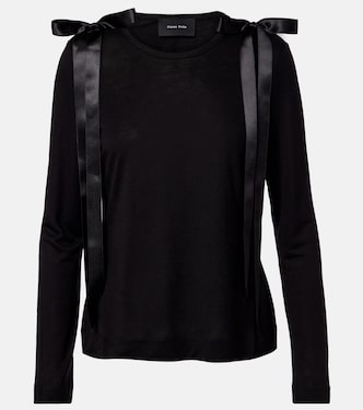 Bow-detail jersey top | Simone Rocha