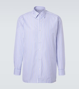 Striped cotton poplin shirt | Charvet