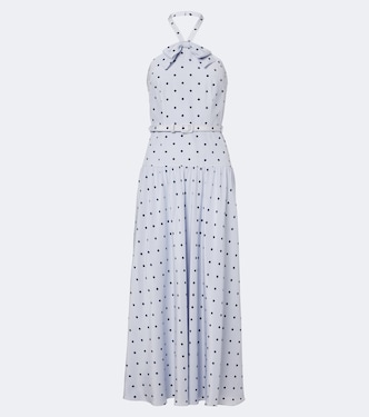 Robe midi en soie à pois | Alessandra Rich
