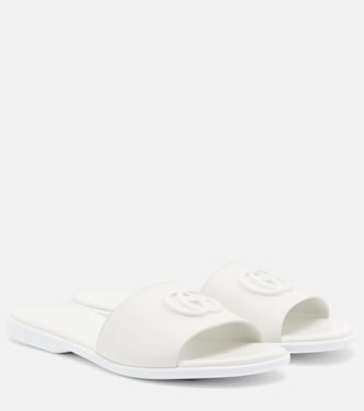 Double G leather slides | Gucci