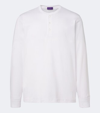 Cotton jersey Henley shirt | Ralph Lauren Purple Label