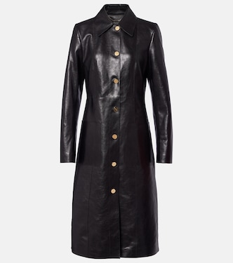 Interlocking G leather coat | Gucci