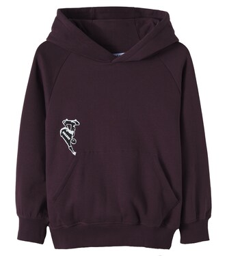 Mic printed cotton jersey hoodie | Molo
