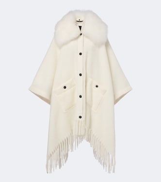 Poncho mit Shearling | Moncler Grenoble