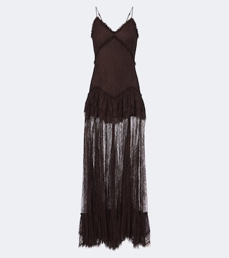 Kala tiered ruffled lace maxi dress | De La Vali