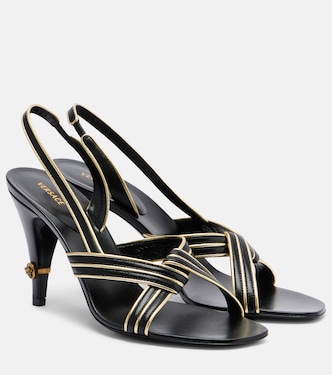 Sandales slingback Gianni en cuir | Versace