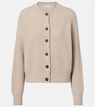 Ribbed-knit cashmere and wool-blend cardigan | Brunello Cucinelli