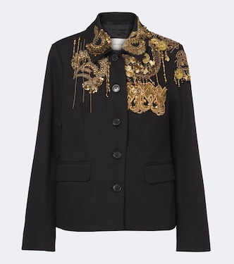 Embellished cotton jacket | Dries Van Noten