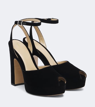 Velvet platform sandals | Fendi