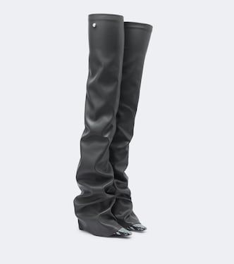 Robin snake-effect over-the-knee boots | The Attico