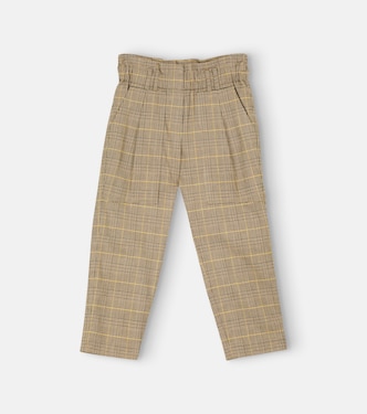 Checked stretch-cotton pants | Brunello Cucinelli Kids