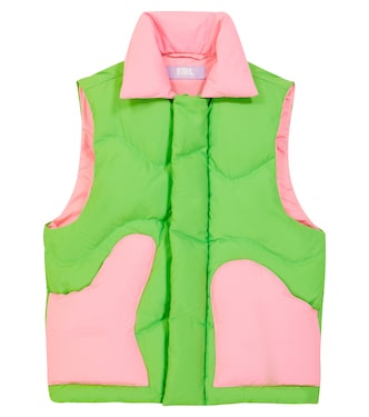 Sleeveless colorblocked down coat | ERL Kids