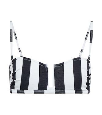Jenna striped bikini top | Alexandra Miro