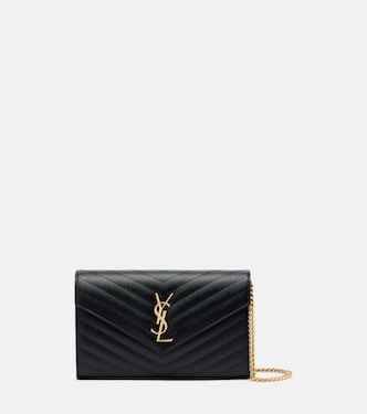 Cassandre matelassé leather wallet on chain | Saint Laurent