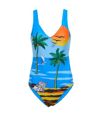 Printed swimsuit | Ganni